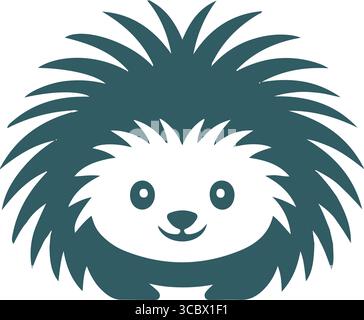 Un design de logo avec un modèle de porc-épic stylisé conception il s'agit d'un design de logo net accrocheur avec un modèle de porc-épic stylisé Illustration de Vecteur