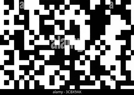 QR Code gros plan du résumé du fragment Banque D'Images