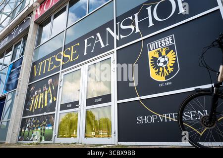 ARNHEM - espace vide au stade Gelredome et dans la boutique des fans de vitesse. Le club de football disparaît du football professionnel après qu'un tribunal ait rejeté la demande du club basé à Arnhem dans une procédure sommaire contre la KNVB (Royal Dutch Football Association) de récupérer sa licence professionnelle. ANP VINCENT JANNINK Banque D'Images