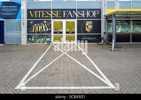 ARNHEM - espace vide au stade Gelredome et dans la boutique des fans de vitesse. Le club de football disparaît du football professionnel après qu'un tribunal ait rejeté la demande du club basé à Arnhem dans une procédure sommaire contre la KNVB (Royal Dutch Football Association) de récupérer sa licence professionnelle. ANP VINCENT JANNINK Banque D'Images