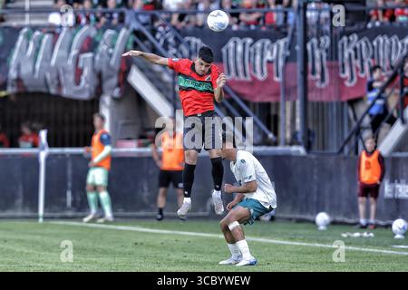 Nimègue, pays-Bas. 09 août 2025. NIJMEGEN, 09-08-2025, Stadium de Goffert, saison 2025/2026, Néerlandais Eredivisie football . Match entre NEC Nijmegen et Excelsior Rotterdam, Picture Shows Credit : Pro Shots/Alamy Live News Banque D'Images