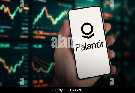 Palantir - solutions d'analyse Big Data et de renseignement gouvernemental Banque D'Images