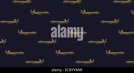 Drones militaires dans un arrangement à motifs Illustration de Vecteur