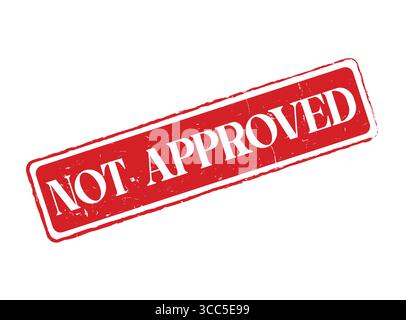 A joint d'estampillage en caoutchouc non approuvé pour standard et rejet Illustration de Vecteur
