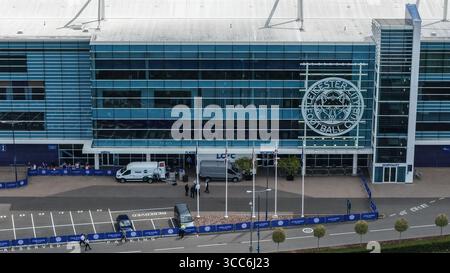 Leicester, Royaume-Uni. 10 août 2025. Entrée des joueurs au King Power Stadium pendant le match du Sky Bet Championship Leicester City vs Sheffield mercredi au King Power Stadium, Leicester, Royaume-Uni, 10 août 2025 (photo par Mark Cosgrove/News images) crédit : News images LTD/Alamy Live News Banque D'Images