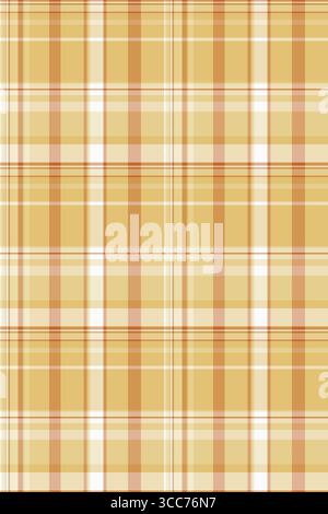 Motif écossais chaud et terreux dans des tons dorés et blancs doux. Parfait pour les dessins automnaux, les impressions textiles ou comme texture de fond. Évoque des sentiments de Illustration de Vecteur