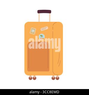 Valise de voyage, illustration vectorielle de bagage de cabine. Icône bagage Illustration de Vecteur