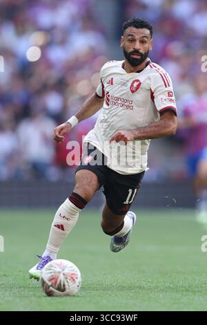 Londres, Angleterre, 10 août 2025. Mohamed Salah de Liverpool lors du match Crystal Palace vs Liverpool FA Community Shield au stade de Wembley, Londres. Le crédit de l'image devrait se lire : Paul Terry / Sportimage Banque D'Images