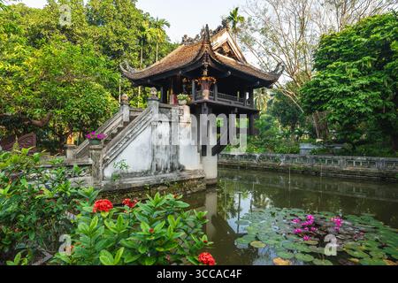 Pagode One Pillar, officiellement connue sous le nom de pagode Dien Huu, à Hanoi, Vietnam Banque D'Images