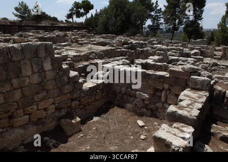 Zippori, quartier résidentiel en ruine de nombreuses maisons avaient des Mikvehs, des bains de purification juifs ou des bains rituels juifs en eux indiquant que des Juifs y vivaient. Banque D'Images