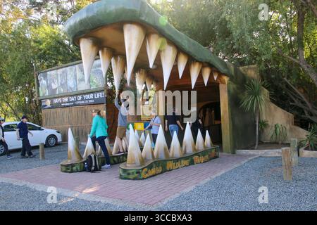 Entrée au ranch faunique de Cango, Oudtshoorn, Afrique du Sud Banque D'Images