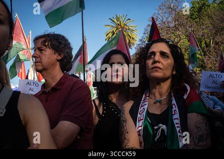 11 novembre 2023, Buenos Aires, Buenos Aires, Argentine : une nouvelle journée internationale contre le génocide a été organisée. Mobilisations historiques dans des endroits comme l'Angleterre. À Buenos Aires, ils se sont mobilisés sur la Plaza de Mayo. (Crédit image : © Daniella Fernandez Realin/ZUMA Press Wire) Banque D'Images