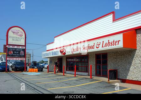 Halifax, Canada - 29 juillet 2025 : Fisherman’s Market à Bedford, juste à l’extérieur de Halifax, est un détaillant, grossiste et exportateur de smo frais, congelés Banque D'Images