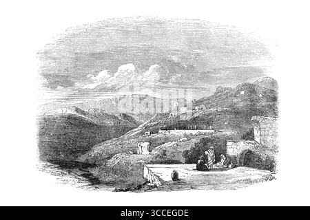 Illustration de Beth-Aven maintenant Beth-Avan mentionné dans le Livre de Samuel, Osée et Josué de l'Antiquité 19ème siècle la Sainte Bible contenant l'ancien Banque D'Images