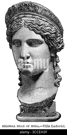 États-Unis : colossal Head of Hera, illustration, Ridpath's History of the World, volume I, par John Clark Ridpath, LL. D., Merrill & Baker Publishers, New York, 1894 (crédit image : © JT Vintage/Glasshouse via ZUMA Press Wire) Banque D'Images