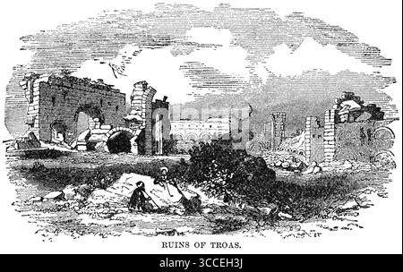 USA : Ruins of Troas, illustration, Ridpath's History of the World, volume I, par John Clark Ridpath, LL. D., Merrill & Baker Publishers, New York, 1894 (crédit image : © JT Vintage/Glasshouse via ZUMA Press Wire) Banque D'Images