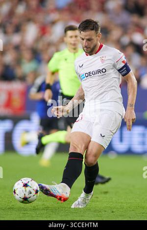 25 octobre 2022, SÉVILLE, SÉVILLE, ESPAGNE : Ivan Rakitic du Sevilla FC en action lors de la Ligue des champions de l'UEFA, Groupe G, match entre le Sevilla FC et le FC Copenhague à l'Estadio Ramon Sanchez Pizjuan le 25 octobre 2022 à Séville, Espagne. (Crédit image : © Joaquin Corchero/AFP7 via ZUMA Press Wire) Banque D'Images