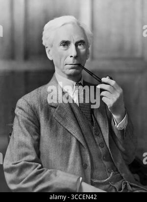 Bertrand Russell. Portrait du philosophe britannique Bertrand Arthur William Russell (1872-1970) en 1936 Banque D'Images