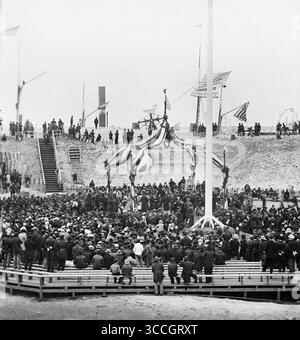 5 juin 2023, Charleston, Caroline du Sud, États-Unis : cérémonie de levée du drapeau, fort Sumter, Caroline du Sud, États-Unis, J.F. Coonley, 14 avril, 1865 (crédit image : © JT Vintage/Glasshouse via ZUMA Press Wire) Banque D'Images