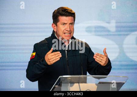 25 octobre 2023, Bogota, Cundinamarca, Colombie : L'ancien ministre colombien de la Défense et candidat Diego Molano participe au débat sur les derniers candidats avant les élections régionales du 25 octobre 2023. (Crédit image : © Sebastian Barros/LongVisual via ZUMA Press Wire) Banque D'Images
