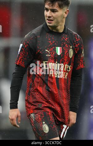 26 février 2023, Milan, Lombardie, Italie : BRAHIM DÃ AZ #10 de l'AC Milan dans le match de Serie A entre l'AC Milan et Atalanta Bergamo au Stadio Giuseppe Meazza le 26 février 2023 à Milan, Italie (crédit image : © Mickael Chavet/ZUMA Press Wire) Banque D'Images