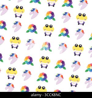 Motif personnages de la fierté mignonne. Vecteur Illustration de Vecteur