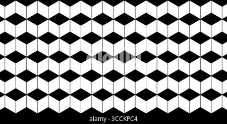 Motif en forme de losange. Formes de losanges répétées. Mosaïque de mur de carrelage ou de sol. Imprimé géométrique abstrait minimaliste. Papier peint avec des figures cubiques. Illustration graphique vectorielle. Illustration de Vecteur