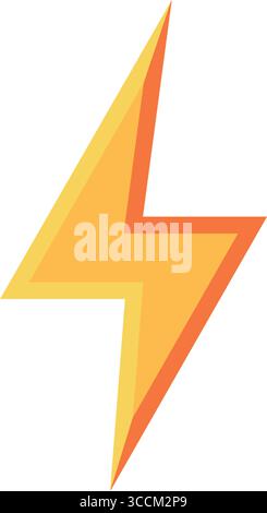 Éclair jaune. Vecteur Illustration de Vecteur