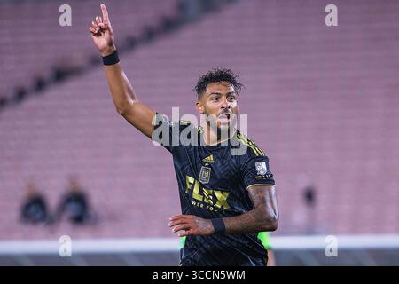 11 août 2023, Pasadena, Californie, États-Unis : Denis Bouanga #99 du Los Angeles Football Club lors de leur match en quarts de finale de la Coupe des ligues 2023 contre CF Monterrey le vendredi 11 août 2023 au Rose Bowl Stadium de Pasadena, Californie. Monterrey bat LAFC, 3-2. ARIANA RUIZ/PI (crédit image : © PI via ZUMA Press Wire) Banque D'Images