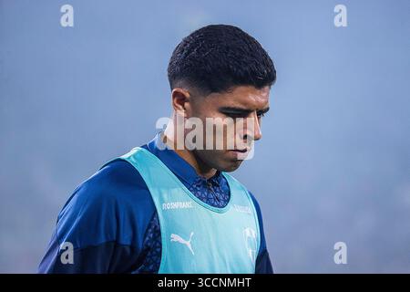 11 août 2023, Pasadena, Californie, États-Unis : Victor Guzman #4 du CF Monterrey se réchauffe lors de son match des quarts de finale de la Coupe des ligues 2023 contre le Los Angeles Football Club le vendredi 11 août 2023 au Rose Bowl Stadium de Pasadena, Californie. Monterrey bat LAFC, 3-2. ARIANA RUIZ/PI (crédit image : © PI via ZUMA Press Wire) Banque D'Images