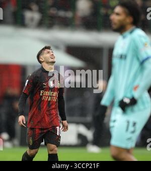 26 février 2023, Milan, Lombardie, Italie : BRAHIM DIAZ #10 de l'AC Milan dans le match de Serie A entre l'AC Milan et Atalanta Bergamo au Stadio Giuseppe Meazza le 26 février 2023 à Milan, Italie (crédit image : © Mickael Chavet/ZUMA Press Wire) Banque D'Images