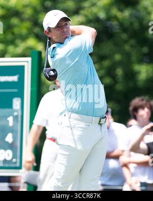 1er juin 2023 : Rory McIlroy (NIR) quitte le 1er trou au Memorial Tournament à Dublin, Ohio. Brent Clark/Cal Sport Media (crédit image : © Brent Clark/CSM via ZUMA Press Wire) Banque D'Images