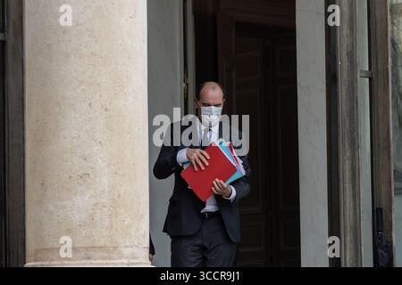 28 avril 2021, Paris, Ile-de-France (région, France : le premier ministre, Jean Castex, quitte le Conseil des ministres, à l'Elysée le 28 avril 2021. (Crédit image : © Sadak Souici/ZUMA Press Wire) Banque D'Images