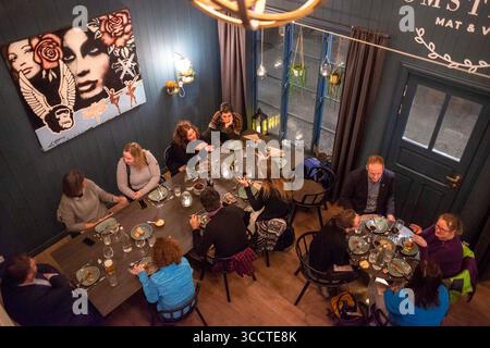 21 février 2019, norvège du Nord, Norvège : restaurant Blomsterbua Mat & vin à Mosjoen Norvège. Cuisine norvégienne traditionnelle. (Crédit image : © Sergi Reboredo/ZUMA Press Wire) Banque D'Images