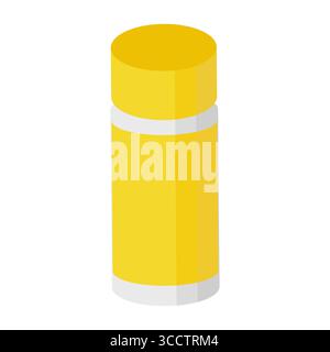 Colle bâton jaune pour papier Illustration de Vecteur