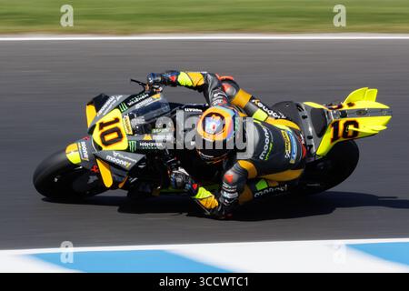 15 octobre 2022 : Luca Marini (ITA) sur la Ducati No.10 de Mooney VR46 Racing Team le jour de qualification pour le Grand Prix d'Australie Animoca Brands 2022 au circuit du Grand Prix de Phillip Island, Victoria, Australie. Sydney Low/Cal Sport Media (crédit image : © Sydney Low/CSM via ZUMA Press Wire) Banque D'Images