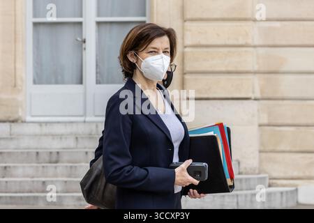 28 avril 2021, Paris, Ile-de-France (région, France : MRS Florence PARLY, ministre des armées, à la sortie du Conseil des ministres, à l'Elysée le 28 avril 2021. (Crédit image : © Sadak Souici/ZUMA Press Wire) Banque D'Images