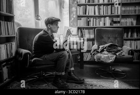 Allemagne, Berlin, 12 juin 1992, Goethe Antiquariat dans la grosse Hamburger Strasse Banque D'Images