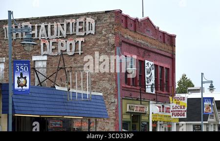 Scène de rue dans la ville Sault Ste. Marie, Michigan, États-Unis. Strassenszene in der Stadt Sault Ste Banque D'Images