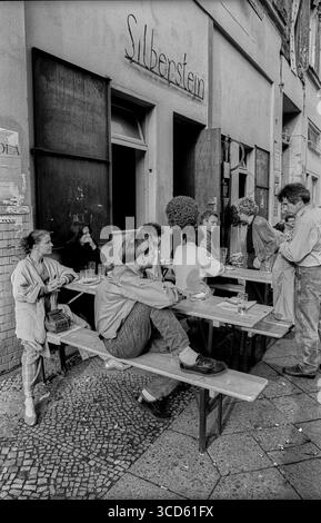 Allemagne, Berlin, 12 juin 1992, Cafe, Bar Silberstein, Oranienburger Strasse Banque D'Images