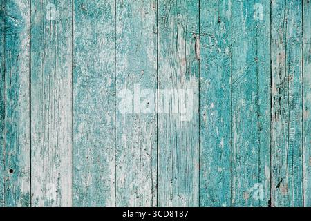 Texturé en bois. Vieux vintage planché bois texture turquoise fond de couleur turquoise. Vieux fond de bois gris en bois naturel dans le style grunge. Vue de dessus Banque D'Images
