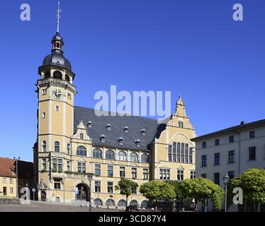 Historisches Rathaus in der Altstadt von Koethen, Sachsen - Anhalt, Deutschland Banque D'Images