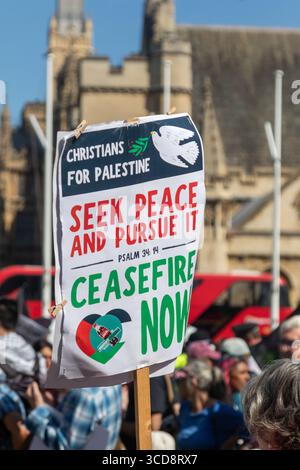 Londres, Royaume-Uni, le 9 août 2025 :- Une manifestation pro Palestine action au Parliament Square Central London Banque D'Images