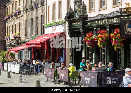 The White Hart Inn dans le quartier de Grassmarket, Édimbourg, Écosse Banque D'Images