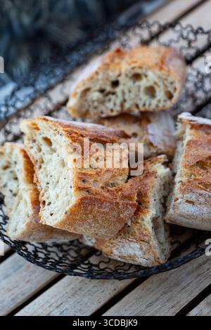 Baguette de pain française aux graines Banque D'Images