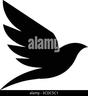 Logo minimaliste représentant un oiseau stylisé Illustration de Vecteur