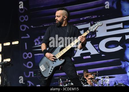 DERBYSHIRE, ANGLETERRE - 09 AOÛT : « Fear Factory » en concert au Bloodstock Open Air, Catton Park le 09 août 2025 dans le Derbyshire, Angleterre.Cap/Mar ©Mar/Capital Pictures Banque D'Images