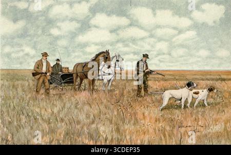 Grouse Shooting on the Prairie from our Feathered gibier ; un manuel des oiseaux de gibier nord-américain par Huntington, Dwight Williams, publié en 1903 Banque D'Images