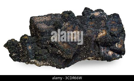 Chalcocite avec pyrite (Cu₂S avec FeS₂), département de Huánuco, Pérou Banque D'Images