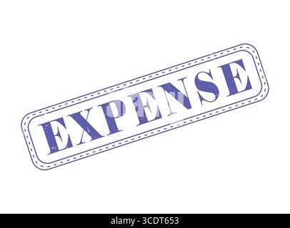 Un sceau de tampon en caoutchouc de dépense avec un contour Illustration de Vecteur